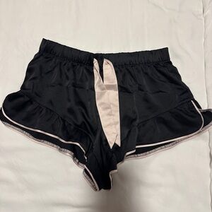 Victoria's Secret Black Pajama Shorts with Pink Trim